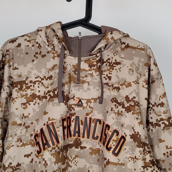 Majestic Men San Francisco team sweater camo sz L - Picture 2 of 9